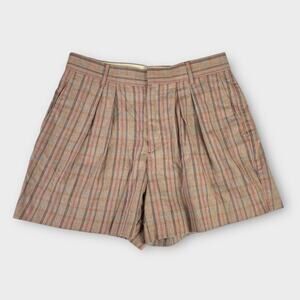 Billy Reid Plaid Pleated Shorts Size 4
